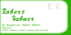 robert hubner business card